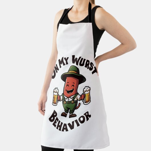 Op mijn wurst gedrag Oktoberfest grappig Schort (Insitu)