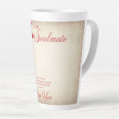 Op mijn zielgenoot latte mok (Rechterhoek)