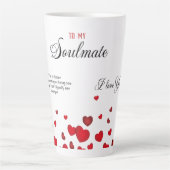 Op mijn zielgenoot latte mok (Voorkant)