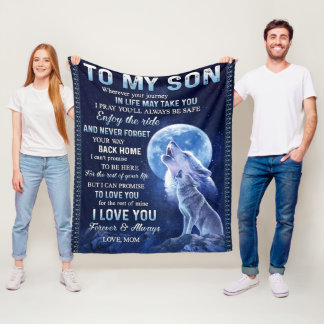 Op mijn zoon fleece deken