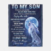 Op mijn zoon fleece deken (Voorkant)