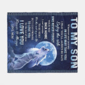 Op mijn zoon fleece deken (Voorkant (Horizontaal))