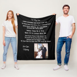 Op mijn zoon fleece deken