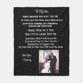 Op mijn zoon fleece deken (Voorkant)