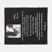 Op mijn zoon fleece deken (Voorkant (Horizontaal))