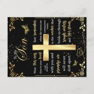 Op mijn zoon Gift, Butterfly Lover, Floral Son Let Aankondigingskaart