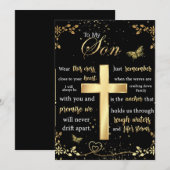 Op mijn zoon Gift, Butterfly Lover, Floral Son Let Feestdagenkaart (Voorkant / Achterkant)