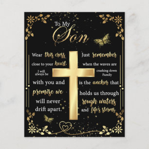 Op mijn zoon Gift, Butterfly Lover, Floral Son Let Flyer