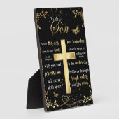 Op mijn zoon Gift, Butterfly Lover, Floral Son Let Fotoplaat (Zijkant)