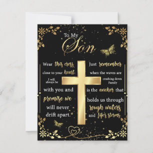 Op mijn zoon Gift, Butterfly Lover, Floral Son Let Kaart