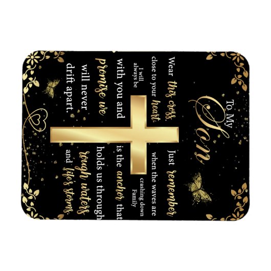 Op mijn zoon Gift, Butterfly Lover, Floral Son Let Magneet (Horizontaal)