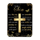 Op mijn zoon Gift, Butterfly Lover, Floral Son Let Magneet (Verticaal)