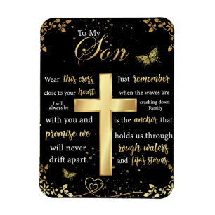 Op mijn zoon Gift, Butterfly Lover, Floral Son Let Magneet