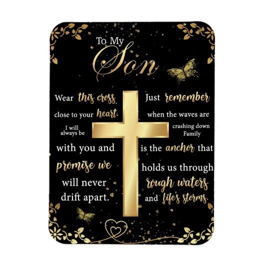 Op mijn zoon Gift, Butterfly Lover, Floral Son Let Magneet (Verticaal)