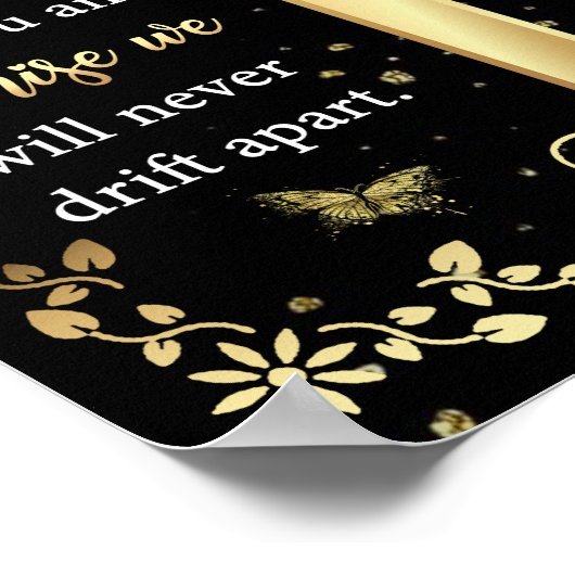 Op mijn zoon Gift, Butterfly Lover, Floral Son Let Poster (Hoek)