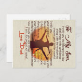 Op mijn zoon | Lovely Letter to Hem | Aankondigingskaart (Voorkant / Achterkant)