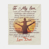 Op mijn zoon | Lovely Letter to Hem | Fleece Deken (Voorkant)