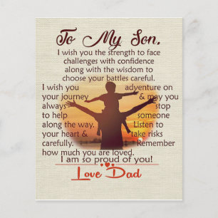 Op mijn zoon Lovely Letter to Hem Flyer