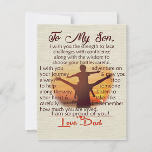 Op mijn zoon   Lovely Letter to Hem   Kaart