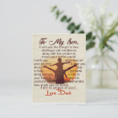 Op mijn zoon | Lovely Letter to Hem | Kaart (Staand voorkant)