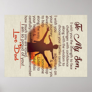Op mijn zoon Lovely Letter to Hem Poster