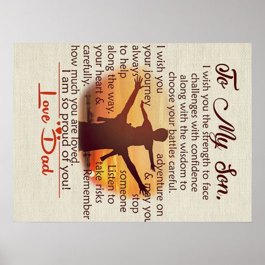 Op mijn zoon | Lovely Letter to Hem | Poster (Voorkant)