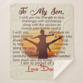 Op mijn zoon | Lovely Letter to Hem | Sherpa Deken (Voorkant)