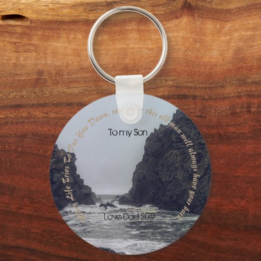 Op mijn zoon sleutelhanger (Voorkant)