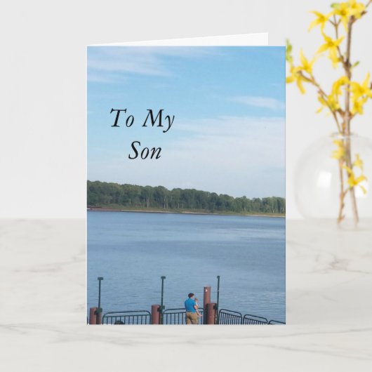 Op mijn zoon "Vaderdag" Kaart (Gele Bloem)