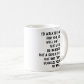 Op mijn zuster Coffee Mok, Funny Sister Gift. Koffiemok (Voorkant rechts)