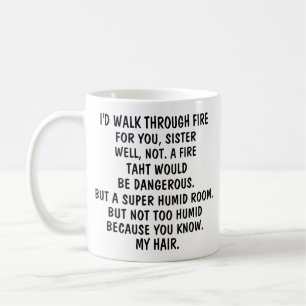 Op mijn zuster Coffee Mok, Funny Sister Gift. Koffiemok