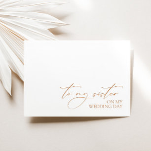 "Op mijn zuster op mijn huwelijksdag"