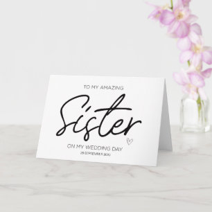 Op mijn zuster Weddenschap bedankt van Brides Groo Kaart