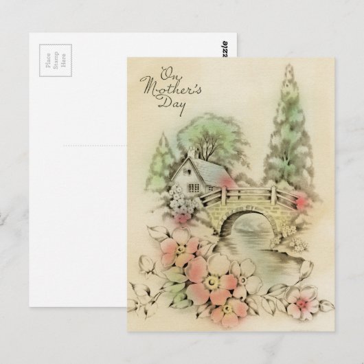 Op Moederdag Briefkaart (Voorkant / Achterkant)