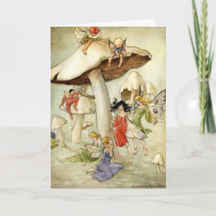 'Op Mushroom Hill' Birthday Kaart