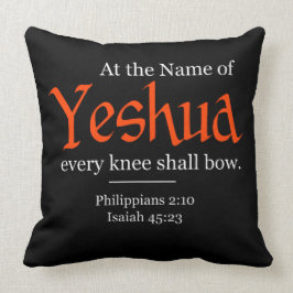 Op naam van Yeshua wordt elke knie gebogen Kussen