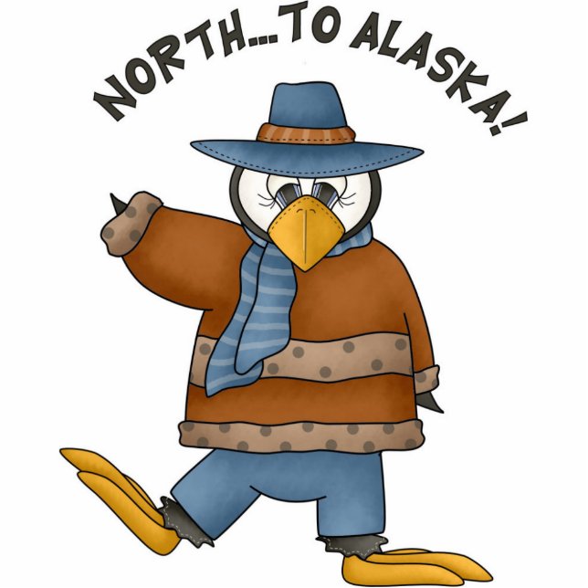 Op naar Alaska Penguin Ornament Fotobeeldje Ornament (Voorkant)