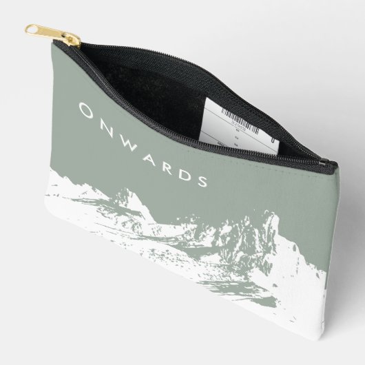 Op naar bergillustratie Bord Olijf Etui (Open)