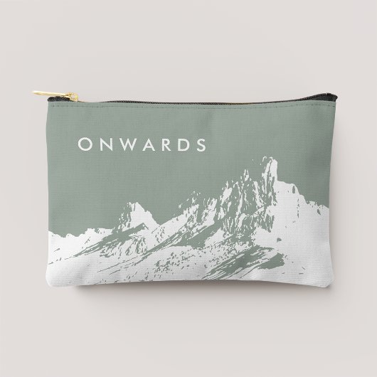 Op naar bergillustratie Bord Olijf Etui