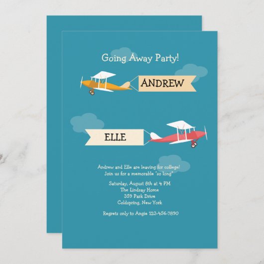 Op naar College Uitnodiging (Voorkant / Achterkant)