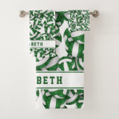 op naar college volleybal speler meisjes naam groe bad handdoek (Insitu)