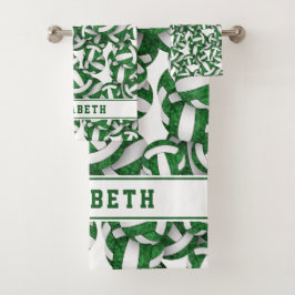 op naar college volleybal speler meisjes naam groe bad handdoek