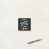 Op naar de 2e klas terug naar school gamer post-it® notes (Op bureau)