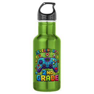 Op naar de 2e klas terug naar school gamer waterfles