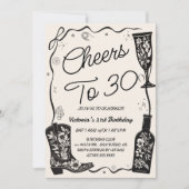 Op naar de 30 Westerne verjaardag Kaart (Voorkant)