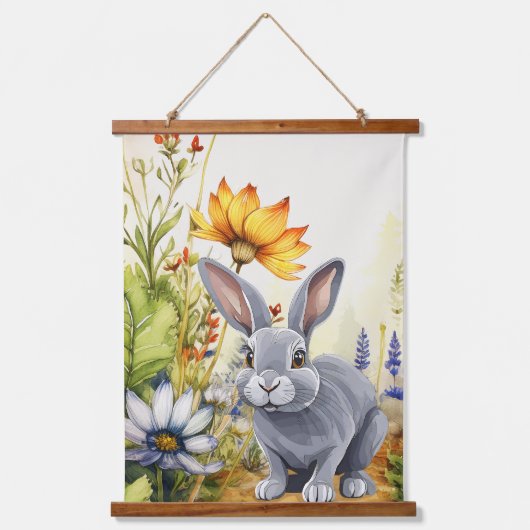 OP NAAR DE BUNNY TRAIL HANGEND WANDKLEED (Voorkant)