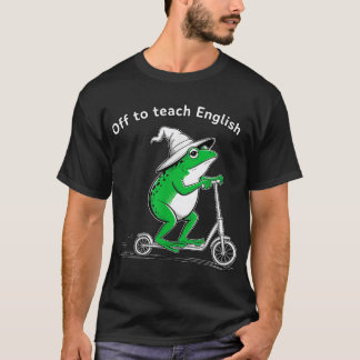 Op naar de Engelse Scooter Frog ESL Teacher T-shirt