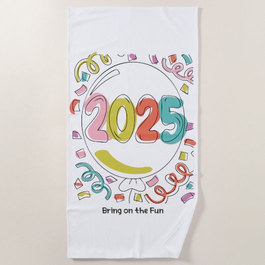 Op naar de fun 2025 strandlaken (Voorkant)