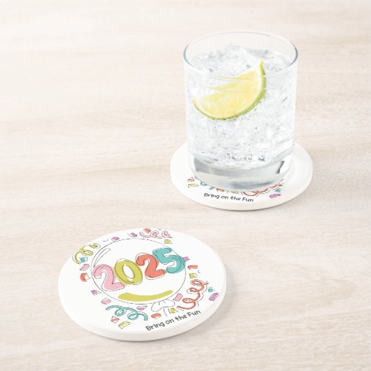 Op naar de fun 2025 zandsteen onderzetter (Zijkant)