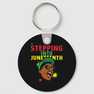 Op naar de Juneteenth Sticker Sleutelhanger